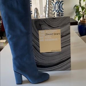 Tall suede boots